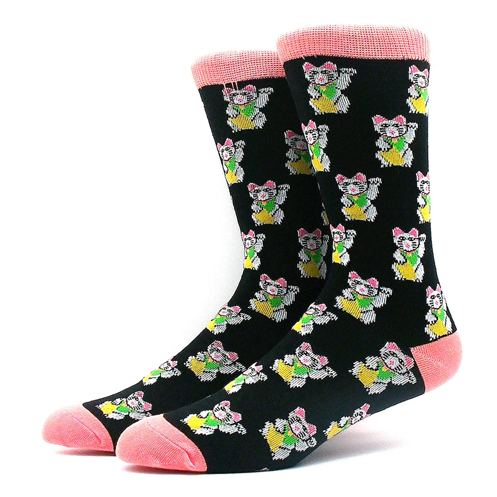Lustige Alien- und Dinosauriersocken aus Baumwolle – Crazy Shark & Planet Designs