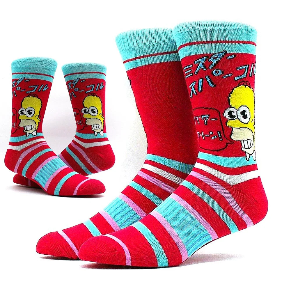 1 Pair New Anime Movie Socks – Cotton Crew, Role-Playing Calf Socks