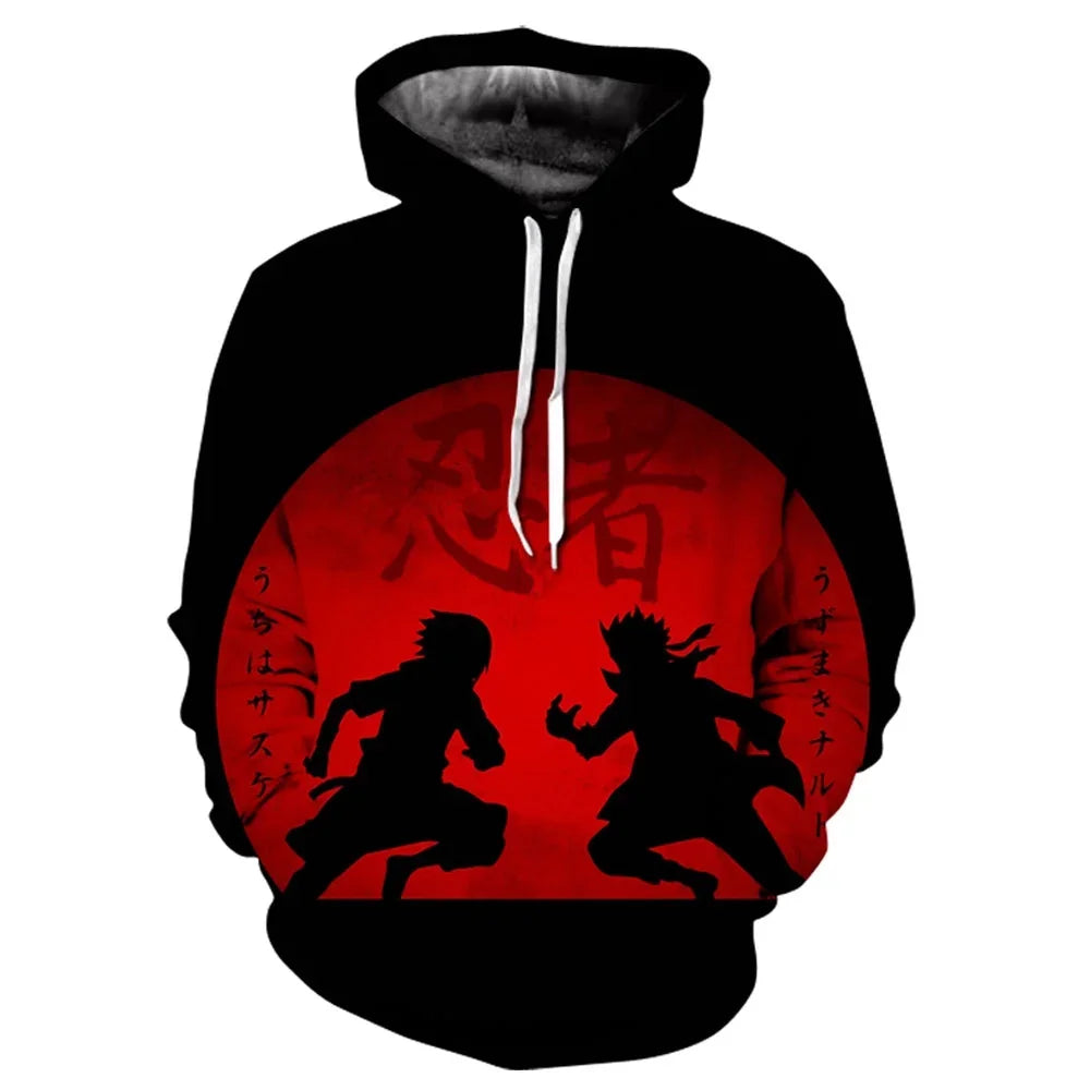 Naruto 3D Printed Kakashi Hoodie – Men’s Short Sleeve Hip Hop Streetwear Sweatshirt