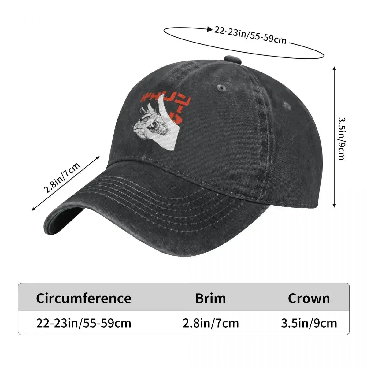 Casquette de baseball Chainsaw Man Anime Multicolor Fox Devil - Chapeau de cowboy unisexe, protection de visière personnalisée