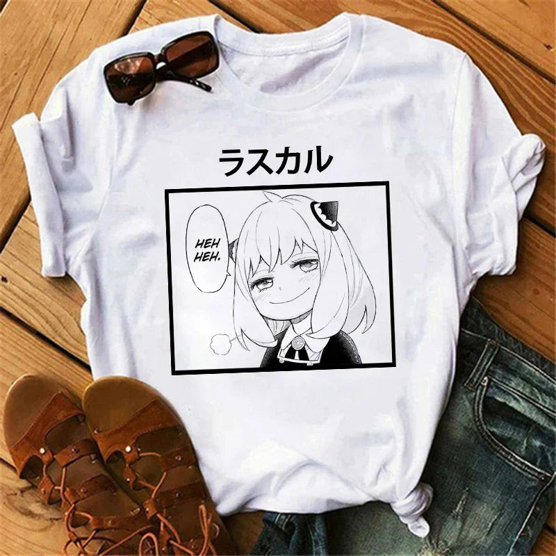 Anime Spy X Family T-Shirt Harajuku Fashion Women’s Short Sleeve O-Neck