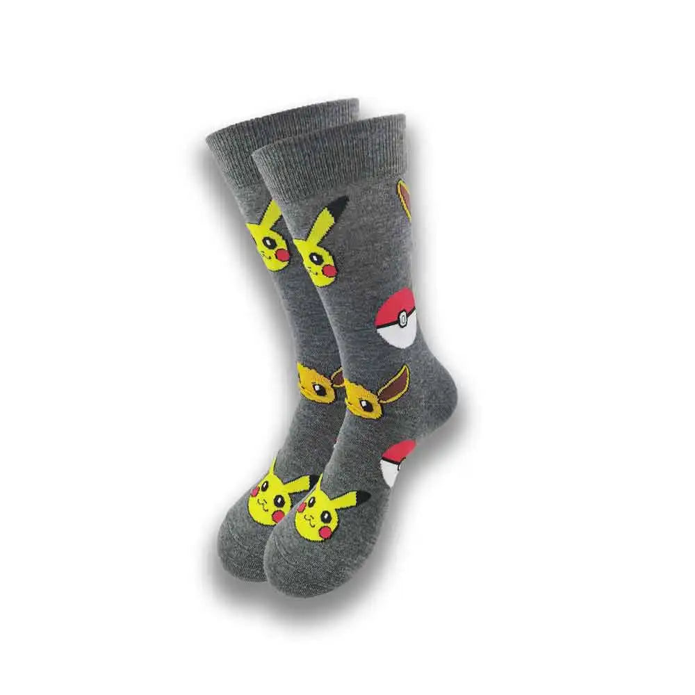 Cartoon-Langsocken – Fröhliche Anime-Crew-Socken mit coolen Street-Fashion-Designs