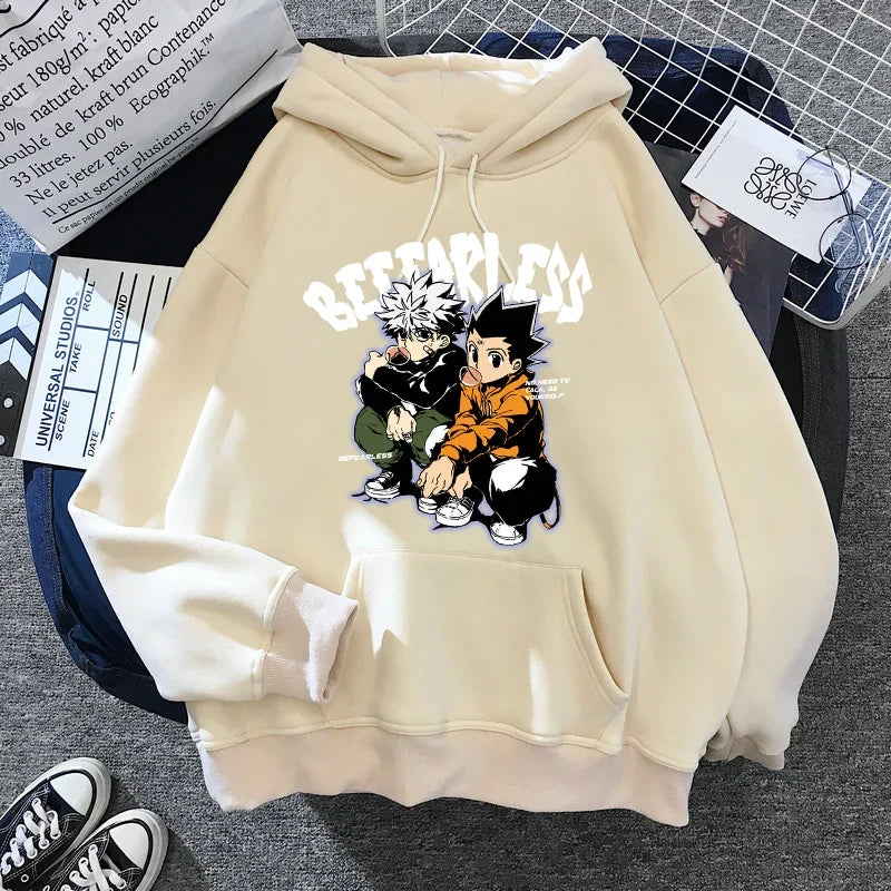90er Hunter X Hunter Killua Zoldyck Teufelsauge Hoodie – Unisex Streetwear Sweatshirt, Kawaii Hisoka Manga Hoody