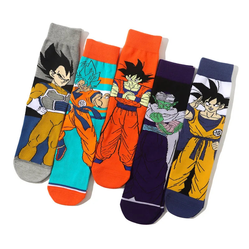 Dragon Ball Son Goku Anime Socken Hip Hop Print Skateboard Socken Casual Baumwolle