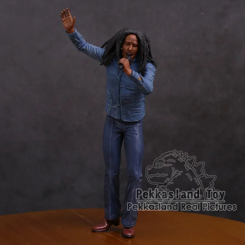 Bob Marley PVC-Actionfigur – 18 cm großes Sammlermodell mit Mikrofon