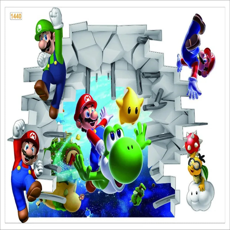 3D Cartoon game wall sticker wall decoration