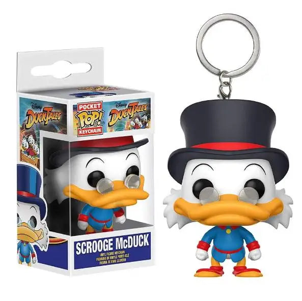 Funko Disney Cartoon Scrooge Mcduck Pocket Keychain Figurine d'action en vinyle Modèle de collection Jouets