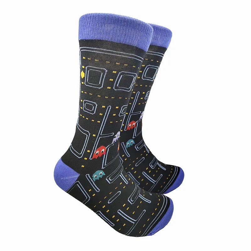 Modische Anime-Socken für Herren – Lustiger Hip-Hop-Stil mit hochwertigen Näh- und Cartoon-Mustern