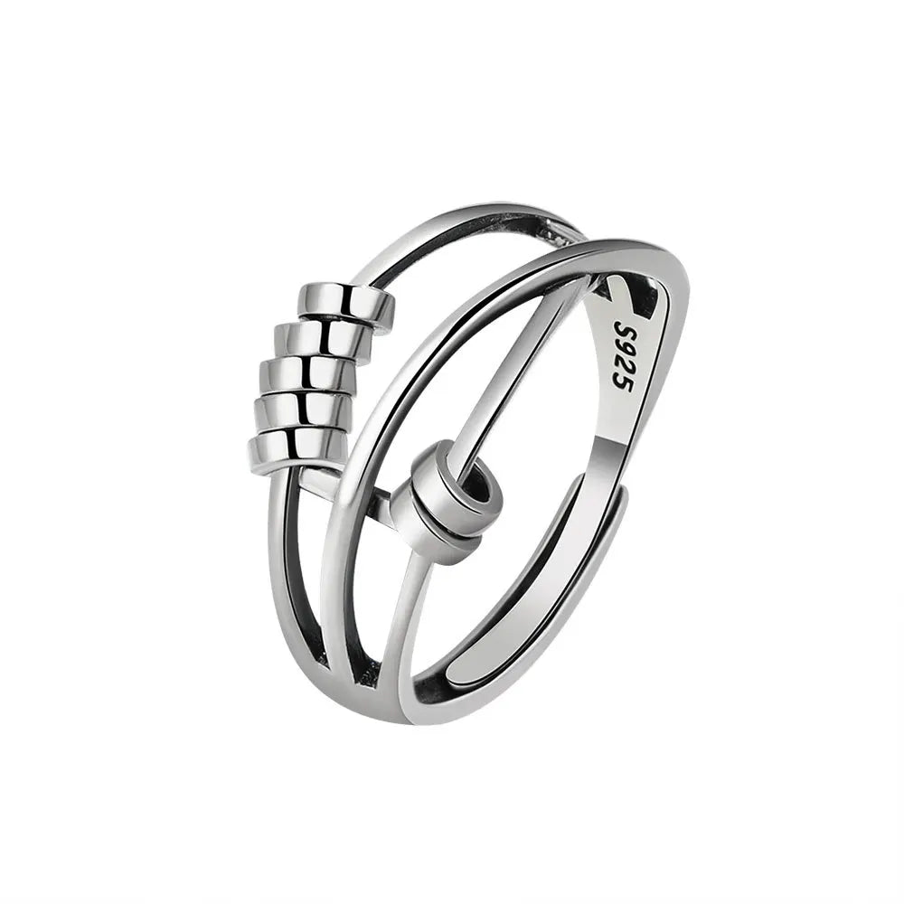 SMJEL Anti-Stress-Angst-Fidget-Spinner-Ring – verstellbarer rotierender Schmuck für Frauen | Entspannung und stilvolle Geschenke