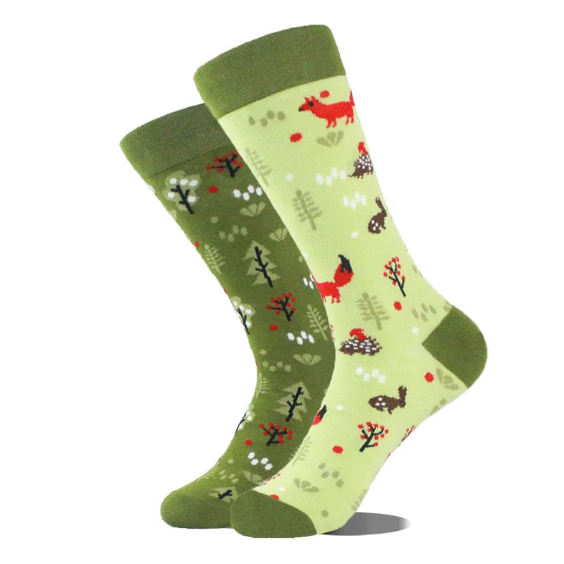 AB Happy Cotton Chaussettes amusantes Panda Duck Crazy Design Sokken