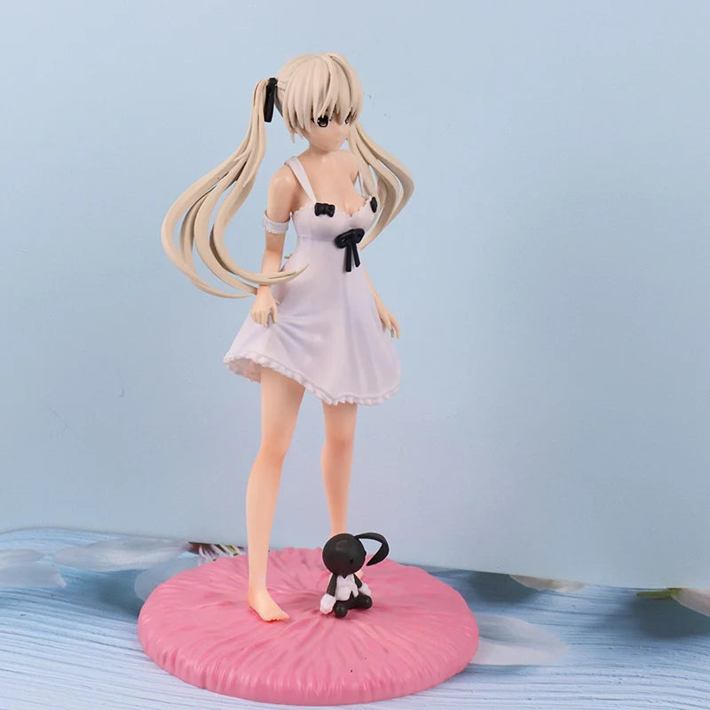 "24cm Yosuga no Sora PVC Anime Figure - Cute White Suspender Skirt | Ideal Gift for Girls"