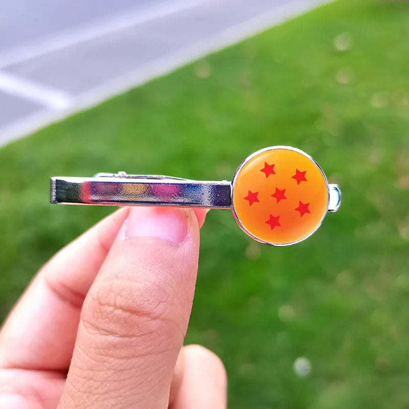 Boutons de manchette FIMAODZ Anime 7-Star Ball – Superbe design en cabochon de verre avec dragon et loup