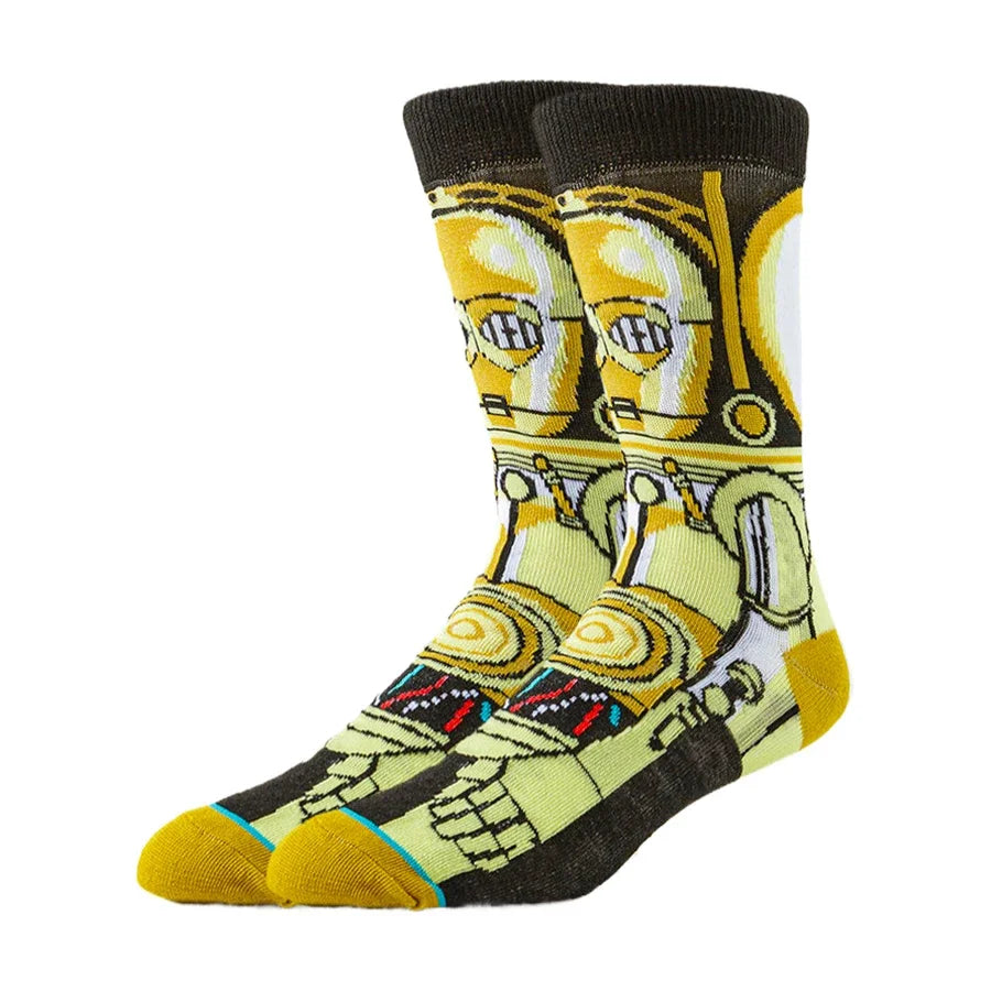 MINISO Disney Anime-Socken – Lange Cartoon-Socken für Männer und Frauen, lustiger und origineller Stil