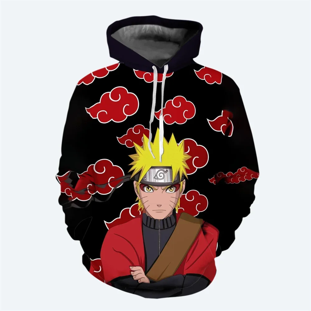 Sweat à capuche imprimé 3D Sasuke Naruto Fashion Pullover Sweatshirt