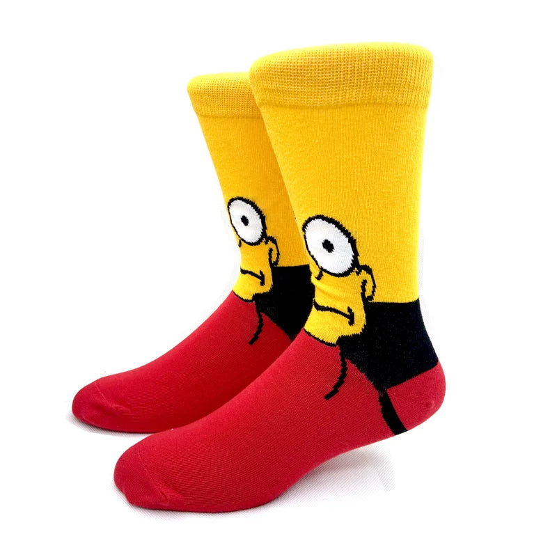 1 Pair Harajuku The Simpsons Autumn Socks Anime