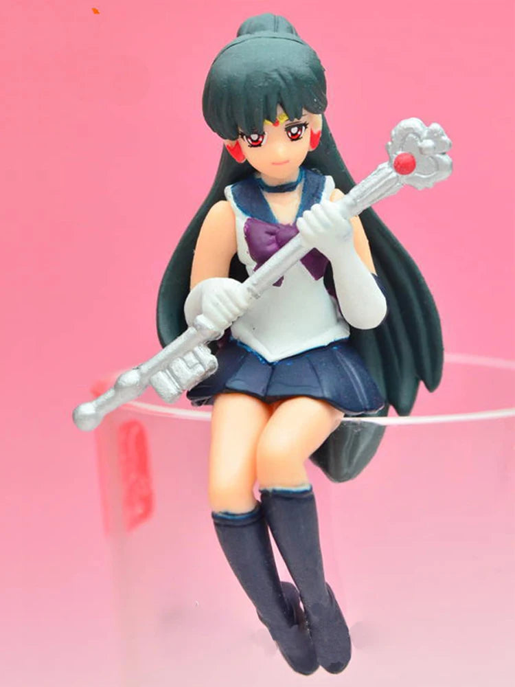 Figurines Capsule Gacha Sailor Moon – Pendentif Sailor Jupiter, Mercure, Mars et Meiou Setsuna