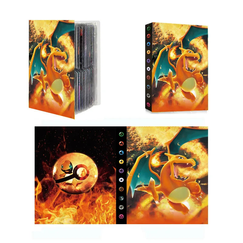 Karte Album Charizard 240/432Pcs Buch Karte Brief Eevee Halter Binder Anime Karten Protector Notebook
