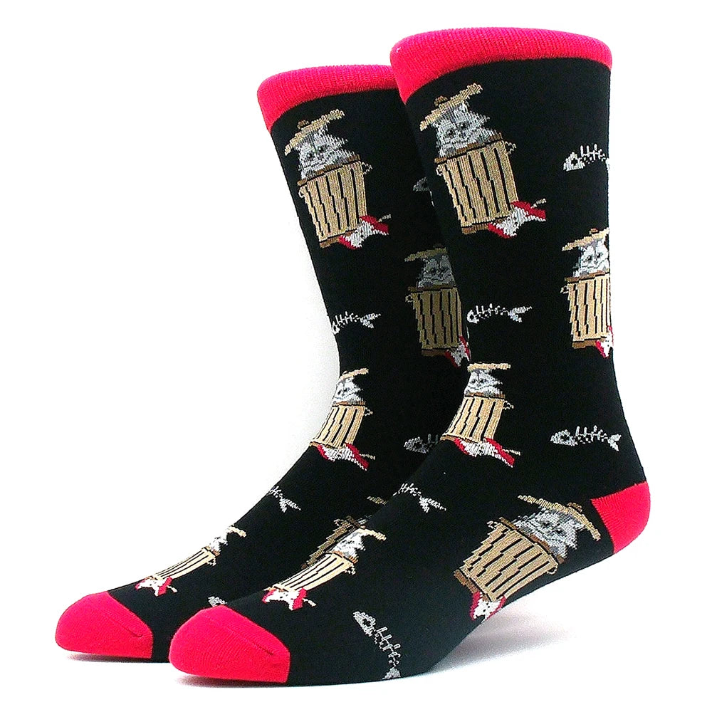 Lustige Alien- und Dinosauriersocken aus Baumwolle – Crazy Shark & Planet Designs