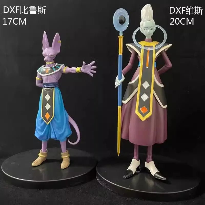 20 cm große Dragon Ball Z Beerus & Whis Figur – Götter der Zerstörung DXF PVC-Statue Sammlerspielzeug Geschenk
