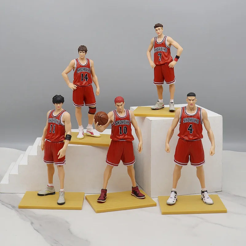 Slam Dunk Figurine Anime Sakuragi Hanamichi Hisashi Mitsui Ryota Miyagi Takenori Akagi Figurine jouet 17 cm