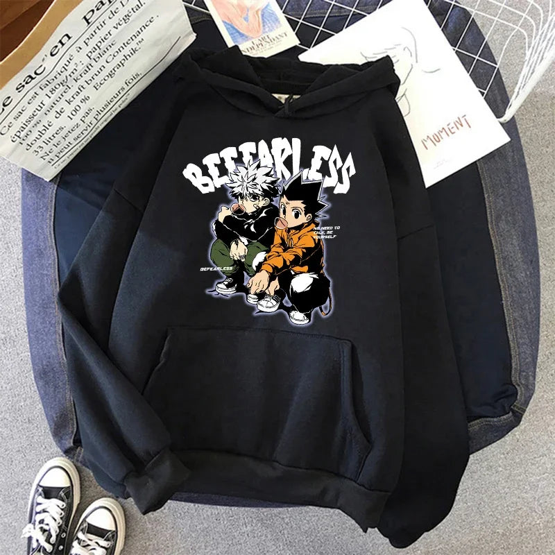 90er Hunter X Hunter Killua Zoldyck Teufelsauge Hoodie – Unisex Streetwear Sweatshirt, Kawaii Hisoka Manga Hoody