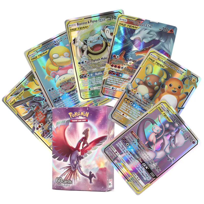 60/100 Stück Pokemon-Karten, alle neuen EX-Obsidian Flames-Booster-Boxen, inklusive Charizard, englische Version