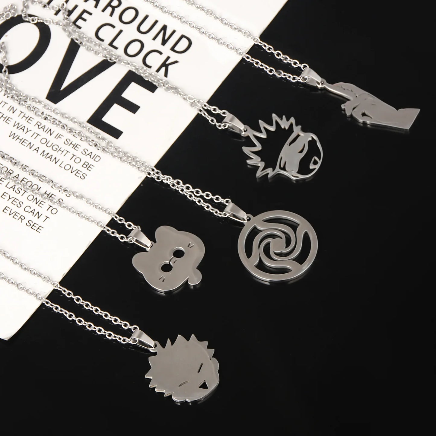 Jujutsu Kaisen Neko Gojo Satoru Halskette – Kawaii Katze Edelstahl Anhänger, Anime Schmuck Geschenk für Fans