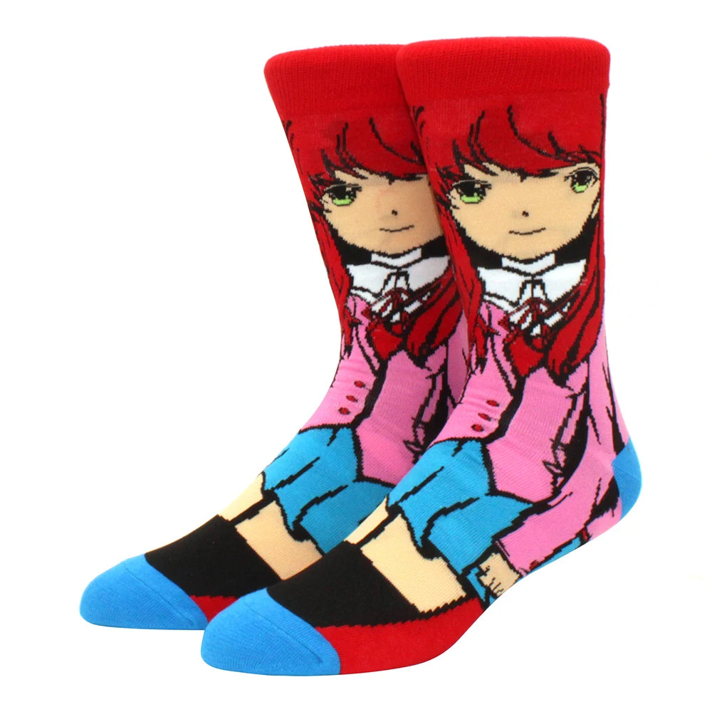 1 Pair New Anime Movie Socks – Cotton Crew, Role-Playing Calf Socks