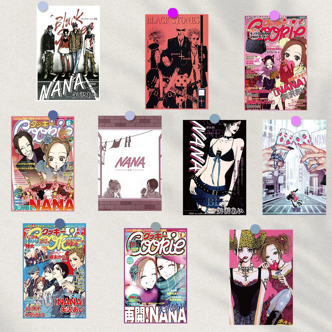 10 PCS Hot Anime Nana Poster Aufkleber Wand Kaffee Laptop Gepäck Skateboard