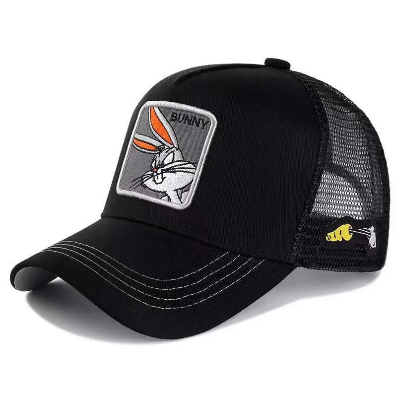 Verkürzte Spot High Version Kaninchen Ente Tier Cartoon Mesh Baseball Cap für Männer und Frauen Mode Hip-Hop-Stil