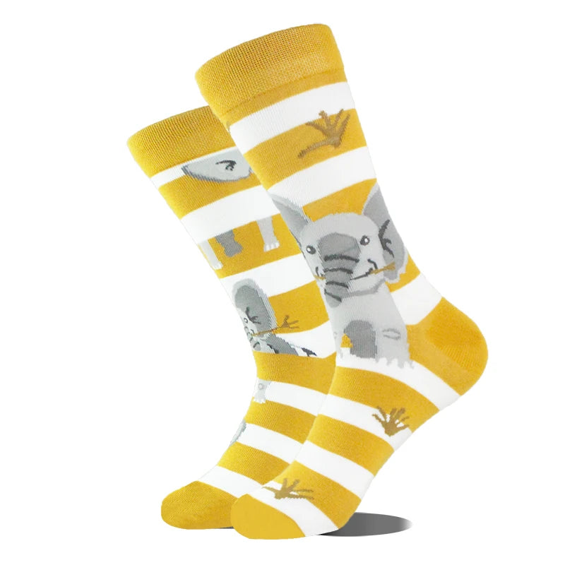 AB Happy Cotton Chaussettes amusantes Panda Duck Crazy Design Sokken