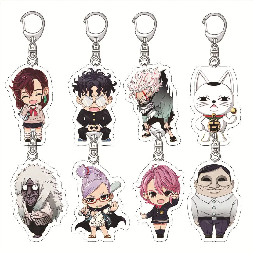 Anime Dandadan Momocute Schlüsselanhänger – Süßer Taschenanhänger aus Acryl, Modeschmuck als Geschenk