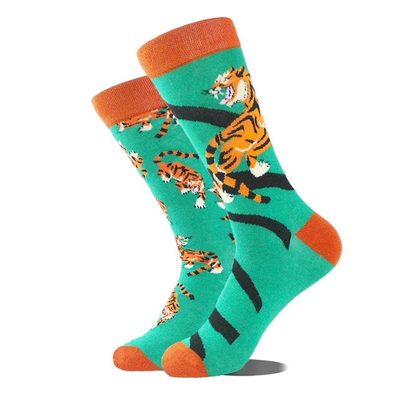 AB Happy Cotton Chaussettes amusantes Panda Duck Crazy Design Sokken