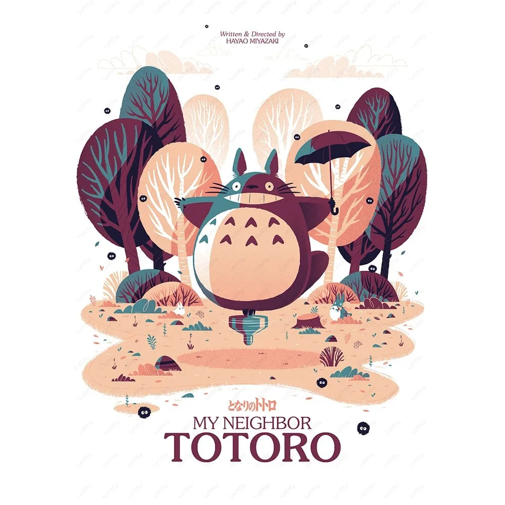 Anime My Neighbor T-Totoro Cute HD Poster Sticky Wall Art Printing Home Decor