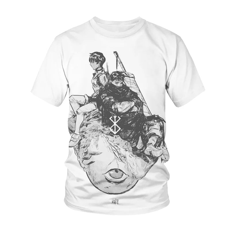 T-shirt Berserk imprimé en 3D pour homme, femme et enfant