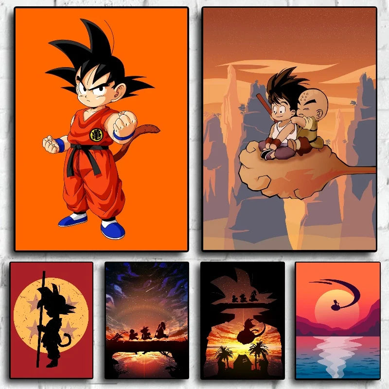 Canvas Painting Japan Bandai Anime Art Print Dragon Ball Classic Home Decor