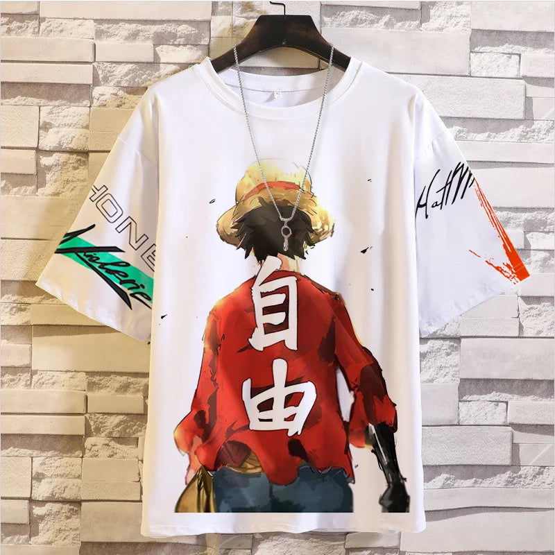 T-shirt imprimé 3D MINISO One Piece Casual Anime Street Fashion