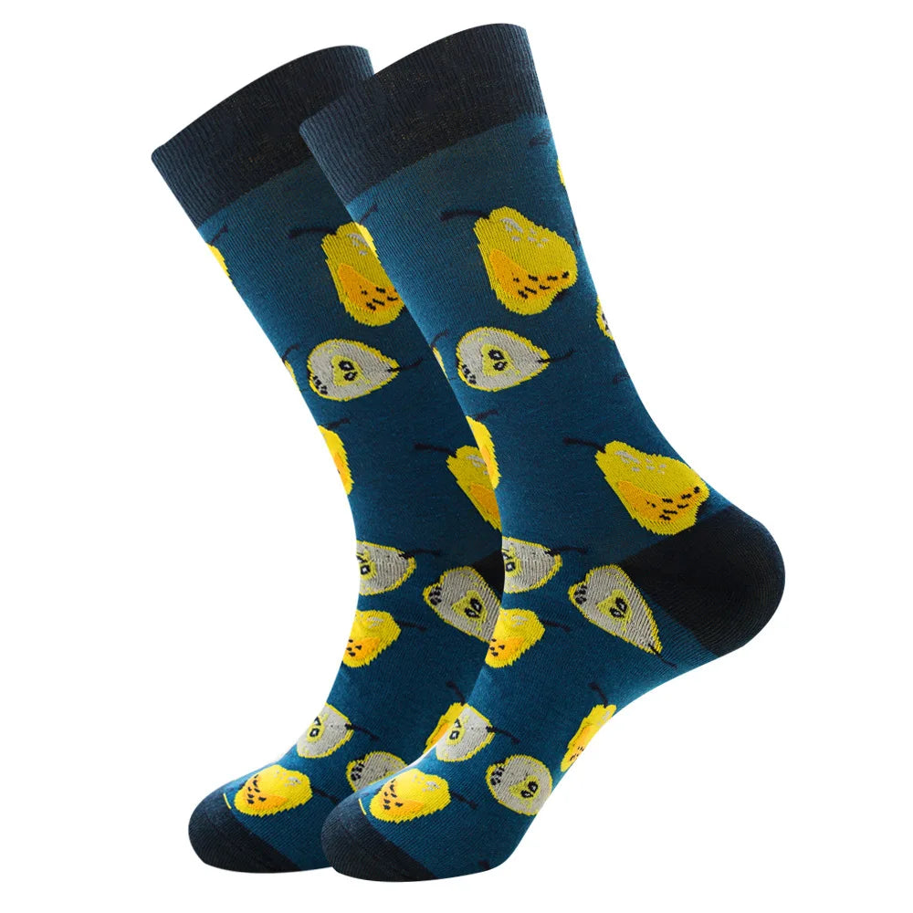 Neuartige Cartoon-Socke aus gekämmter Baumwolle, lustige Crew-Hip-Hop-Socken, dicke lange Socken