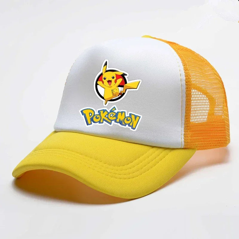 Neue Pokémon Pikachu-Baseballkappe für Kinder – Sommermütze aus Mesh für den Außenbereich, Partygeschenk und Spielzeug