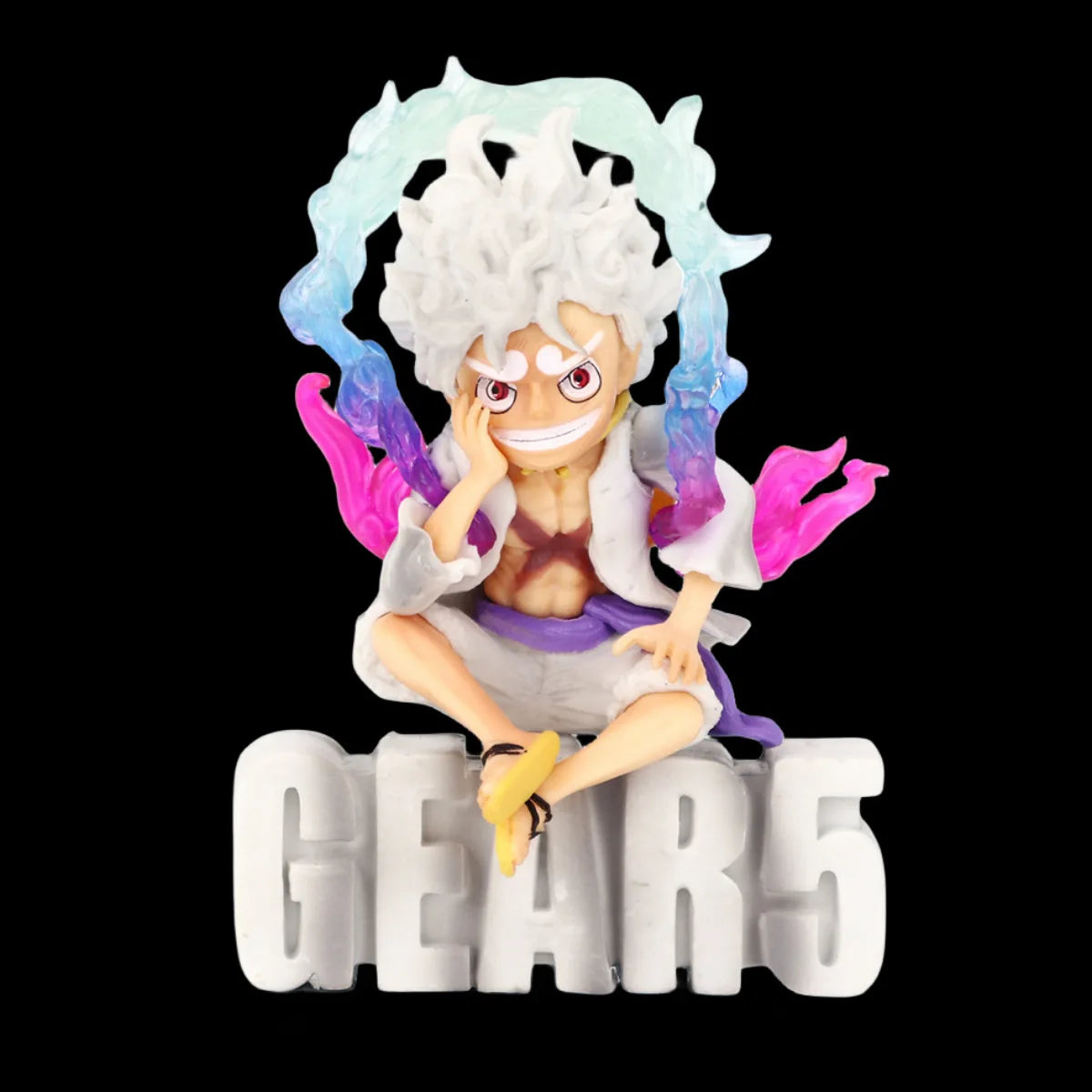 Figurine en PVC One Piece Luffy Gear 5 Nika de 10 cm – Mini jouet de collection animé