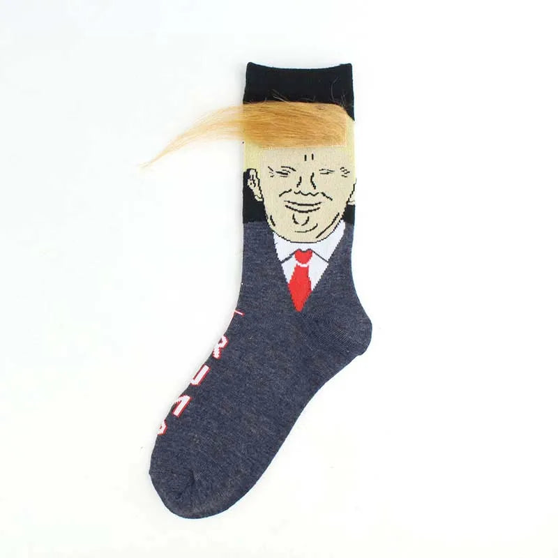 Lustige Socken Charakter Abstrakt 3D Fake Hair Sokken