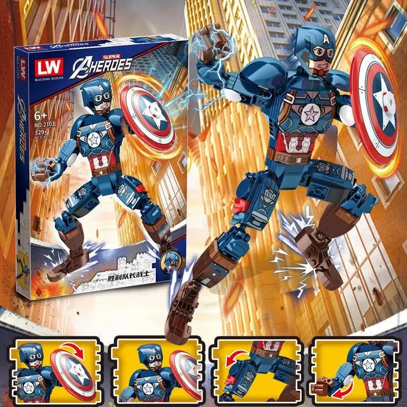 Figurine de héros à construire Iron Big Assembly Figures Action Toys Compatible avec la collection Lego