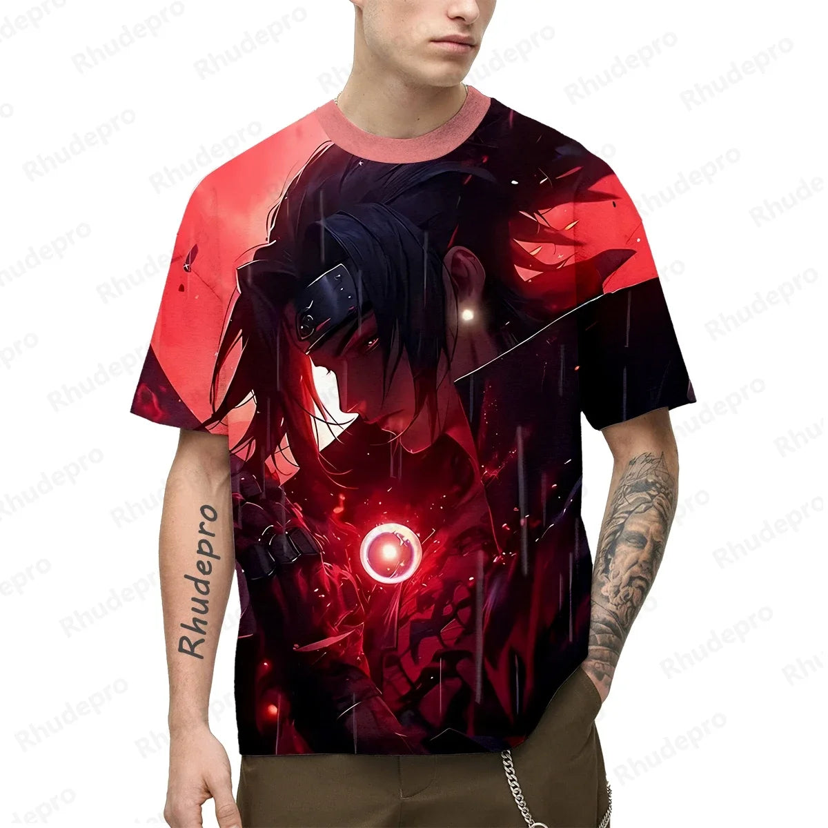 T-shirt imprimé 3D Naruto – Uzumaki Naruto Anime Manches courtes