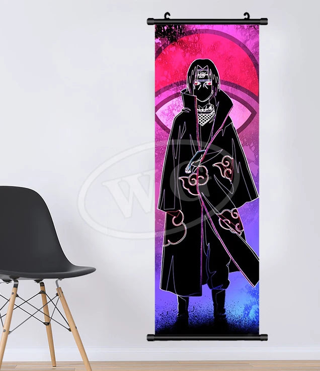 Bandai Anime Canvas Naruto Painting Kakashi Picture Hanging Scrolls Home Decor Wall Artwork