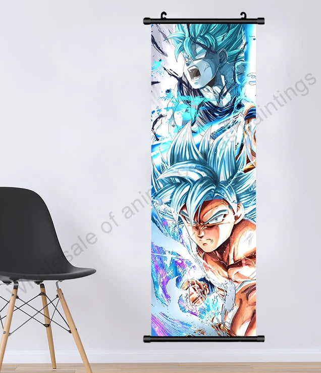 Canvas Hanging Scrolls Poster Home Decor JK Anime Print Dragon Ball Z