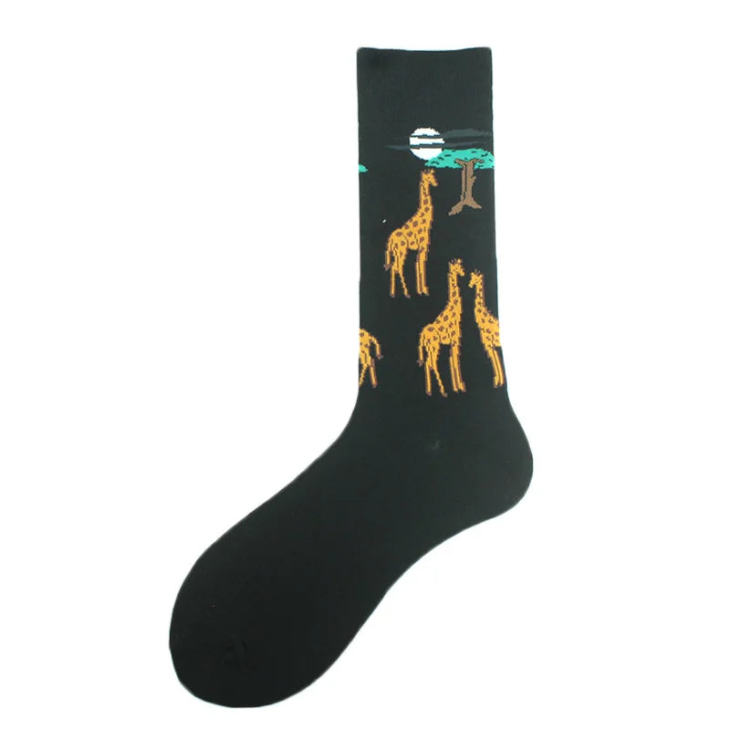 Fröhliche, lustige Unisex-Socken – Medizinische Zähne und Schafmuster, Hip-Hop-Skateboard-Stil