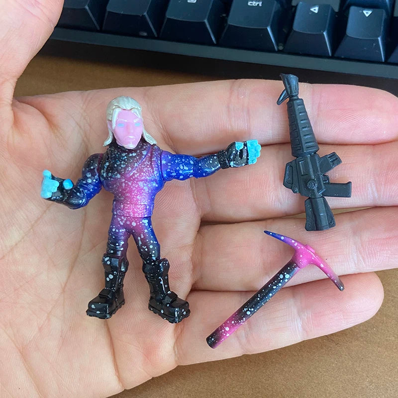 Kaufe 3 und erhalte 1 gratis – Fortnite-Actionfiguren mit Waffen und Werkzeugen (Peely, Skull Trooper, Fishstick, Blackheart)
