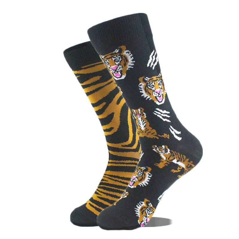 Happy Design Lustige Socken Schaf Bier Dinosaurier Muster