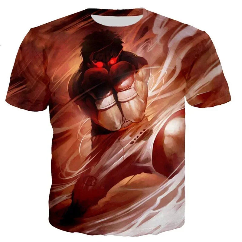 T-shirt streetwear cool avec dessin animé Harajuku