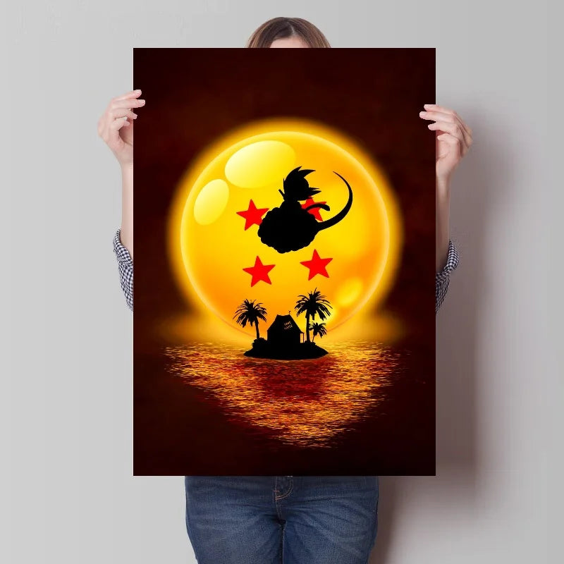 Canvas Painting Japan Bandai Anime Art Print Dragon Ball Classic Home Decor